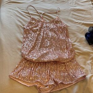 Victoria's Secret Pink Sequin Shorts Set